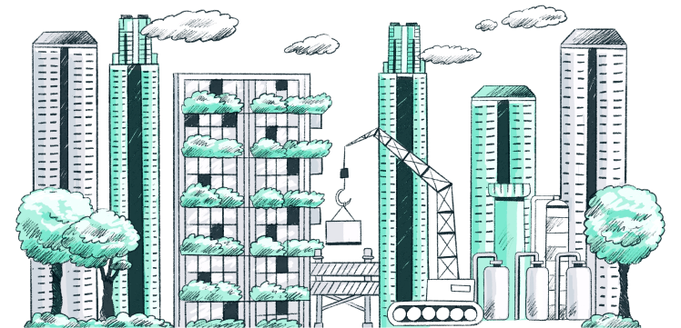 graphic depicting the building scale of decarbonisation