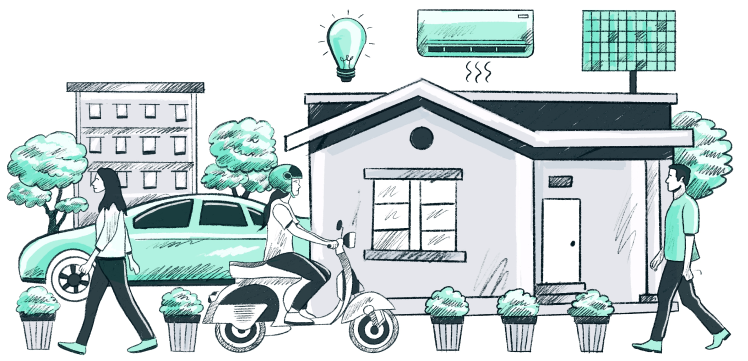 graphic depicting the consumer scale of decarbonisation