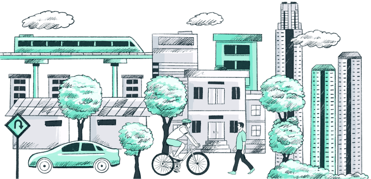 graphic depicting the urban scale of decarbonisation